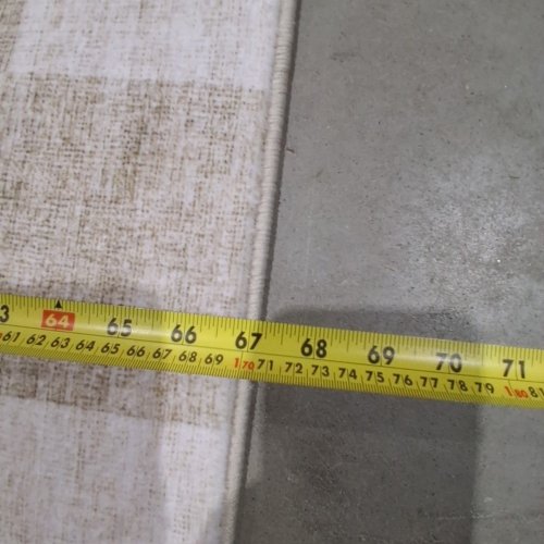 CHECKERBOARD AREA RUG - 48" X 67" - CREAM AND BEIGE image 3