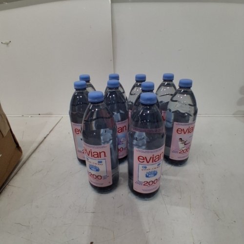 10PK EVIAN NATURAL SPRING WATER BOTTLES LIMITED EDITION 200 YEARS YOUNG - 1 L/EACH image 3