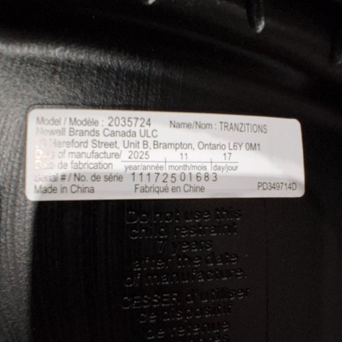 GRACO C20 TRANZITIONS 3-IN-1 HARNESS BOOSTER CAR SEAT - 100LBS CAP - BLACK (MODEL: 2035724) image 2