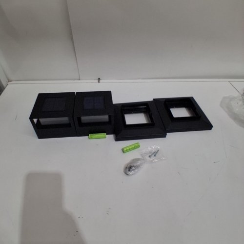 2PK VIEWSUN SOLAR POST CAP LIGHTS BATTERY POWERED - BLACK image 3