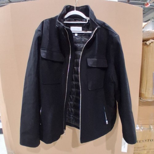 MEN'S CALVIN KLEIN EVERYDAY ESSENTIAL WOOL JACKET - EXTRA LARGE - BLACK (STYLE: CM485495-BLK) image 2