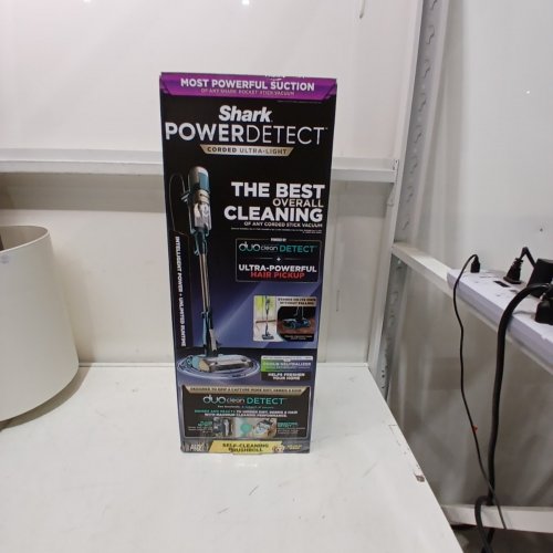 SHARK POWERDETECT DUO CLEAN DETECT ULTRA-LIGHT CORDED STICK VACUUM WITH DUOCLEAN - TEAL/PURPLE (MODEL: HZ4000C) image 6