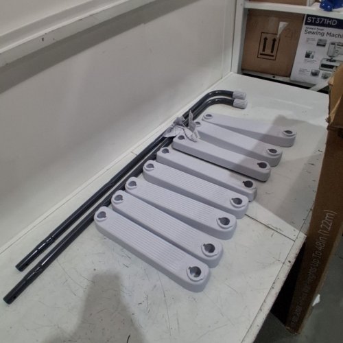INTEX STEEL FRAME POOL LADDER FOR ABOVE GROUND POOLS - 48" - GREY/WHITE - (MODEL: 28066E) image 2