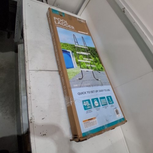 INTEX STEEL FRAME POOL LADDER FOR ABOVE GROUND POOLS - 48" - GREY/WHITE - (MODEL: 28066E) image 6