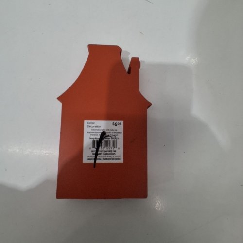 DECORATIVE WOODEN SPOOKY HAUNTED HOUSE DECORATION - 7" - ORANGE image 3