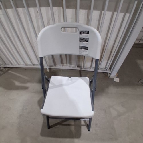 PEAKFORM BLOW-MOLDED FOLDING CHAIR - WHITE AND GRAY (MODEL: 81323) image 3