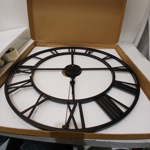 ;GUDEMAY LARGE SILENT WALL CLOCK BLACK (MODEL:‎WCLOCK50) image 3