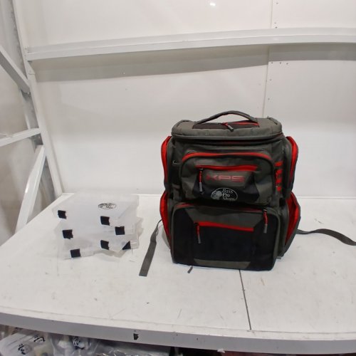 BPS XPS FISHING TACKLE BACKPACK - GRAY/RED image 4
