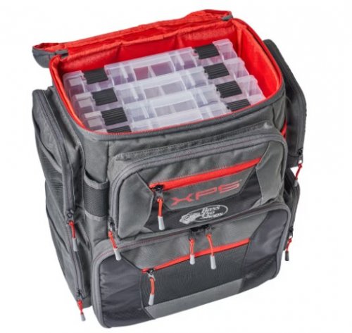 BPS XPS FISHING TACKLE BACKPACK - GRAY/RED image 2