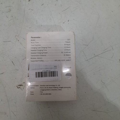 TRUE WIRELESS BLUETOOTH EARBUDS - GREY / WHITE (MODEL: Q13) image 3