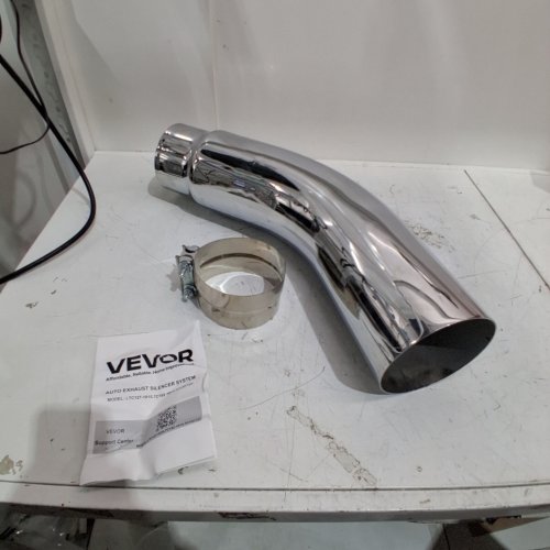 2PC VEVOR ELBOW EXHAUST TIP - 23" - 6"OPUTLET / 5" INLET - UNIVERSAL FIT FOR 5" EXHUAST - CHROME (MODEL : LTC152-127) image 2