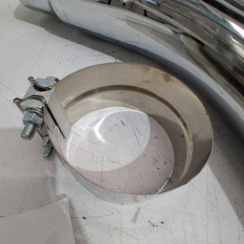 2PC VEVOR ELBOW EXHAUST TIP - 23" - 6"OPUTLET / 5" INLET - UNIVERSAL FIT FOR 5" EXHUAST - CHROME (MODEL : LTC152-127) image 3