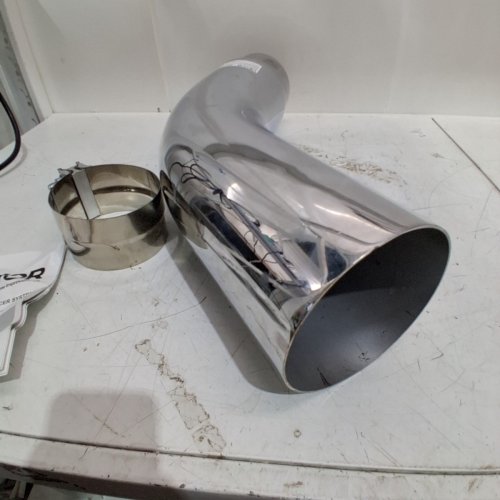 2PC VEVOR ELBOW EXHAUST TIP - 23" - 6"OPUTLET / 5" INLET - UNIVERSAL FIT FOR 5" EXHUAST - CHROME (MODEL : LTC152-127) image 5