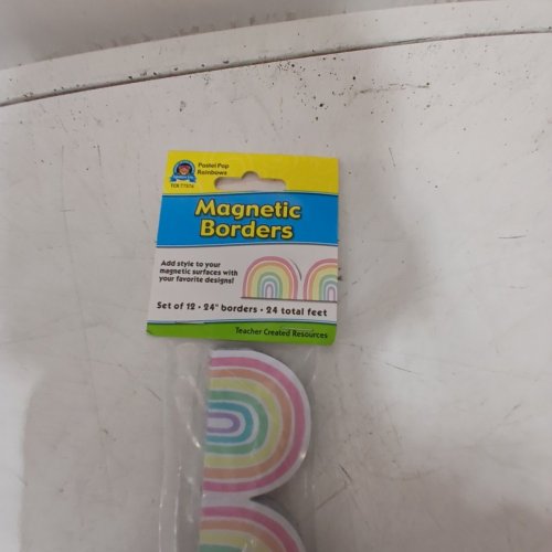 12PK TEACHER CREATED RESOURCES PASTEL POP RAINBOW MAGNETIC BORDERS - 24" EACH (MODEL: TCR 77574) image 3