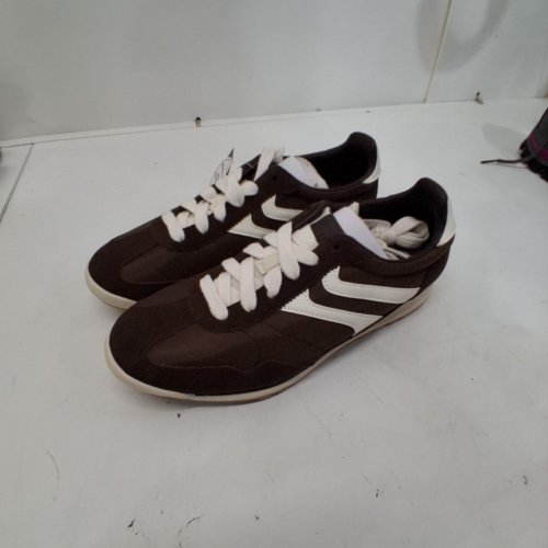 WOMENS NO BOUNDARIES SHOES SNEAKERS - 9 - BROWN AND WHITE (STYLE: 22ORIGINALW25) image 5