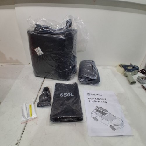BAGMATE WATERPROOF HEAVY DUTY ROOFTOP CARGO BAG CARRIER - 650L - BLACK image 3