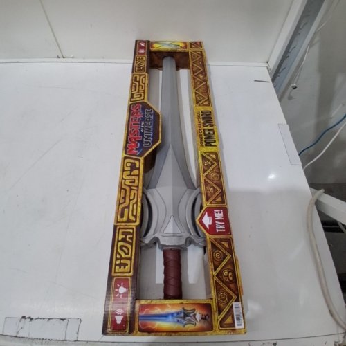 MASTERS OF THE UNIVERSE HE-MAN POWERS OF GRAYSKULL SWORD WITH LIGHTS DIALOGUE SOUNDS & VIBRATION - 27" - GREY (MODEL:JKJ17) image 2