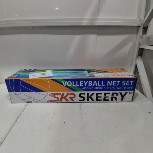 SKEERY OUTDOOR HEAVY DUTY VOLLEYBALL NET WITH BALL AND PUMP - 3FT X 32FT - BLACK/WHITE (MODEL: ‎SKR-US-GB) image 6