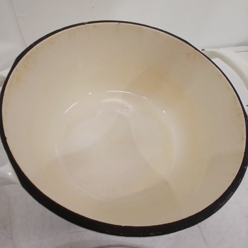 4PC TRAMONTINA GOURMET ENAMELED CAST IRON SET - 6.6 L & 1 L - CREAM image 3
