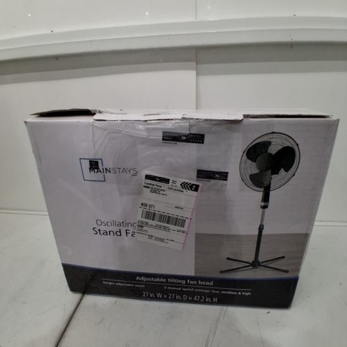 MAINSTAYS 3-SPEED OSCILLATING STANDING FAN - 25.6" X 47.2" - BLACK (MODEL: SF3-40E) image 4