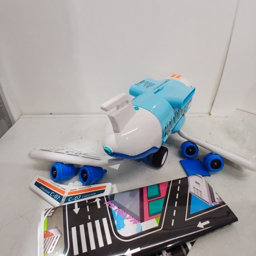 CUTESTONE TOY AIRPLANE PLAYSET WITH LIGHTS & SOUNDS - BLUE / WHITE (MODEL: 3377-2) image 5