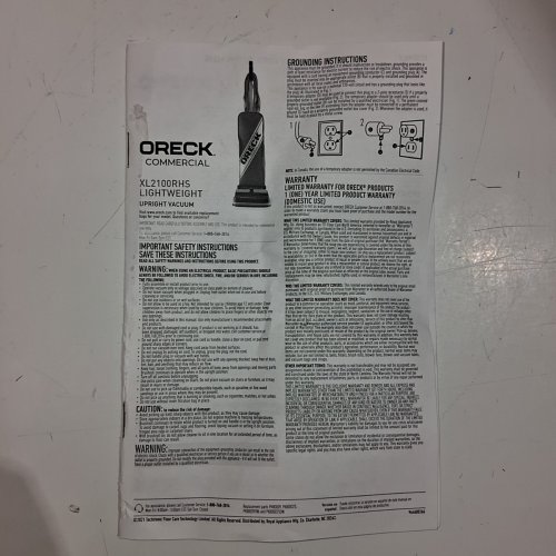 ORECK COMMERCIAL CORDED UPRIGHT VACUUM - 35FT CORD - BLUE (MODEL: XL2100RHS) image 5