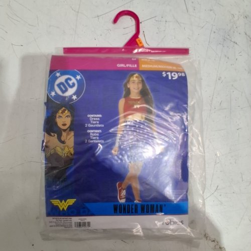 4PC KID'S RUBIES WONDER WOMAN COSTUME - MEDIUM 8/10 - RED BLUE GOLD (STYLE: 1000132) image 2