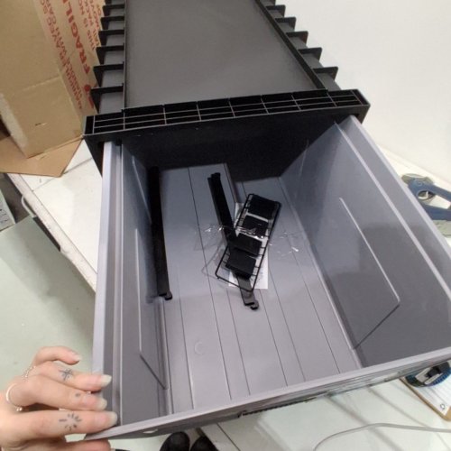 STOREX PLASTIC ARCHIVE STORAGE DRAWER WITH LOCK & KEY- 18" X 12.3" X 14.3"0 GREY/BLACK (MODEL: STX61178U01C) image 3