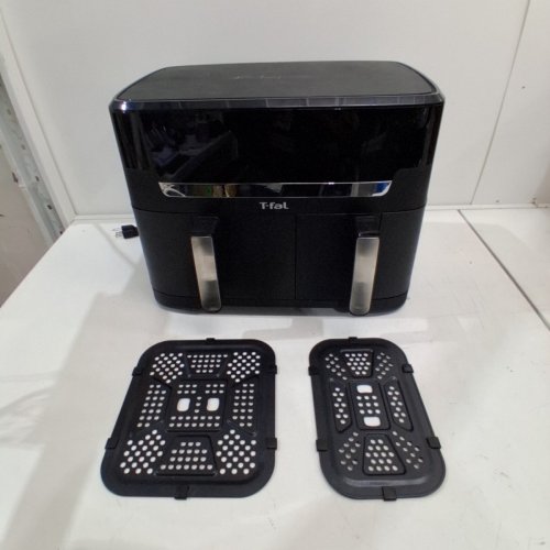 T-FAL DUAL EASY FRY DOUBLE CHAMBER AIR FRYER WITH 7 AUTOMATIC PROGRAMS - 6.5L / 4.5L - BLACK/SILVER - (MODEL:EY942) image 5