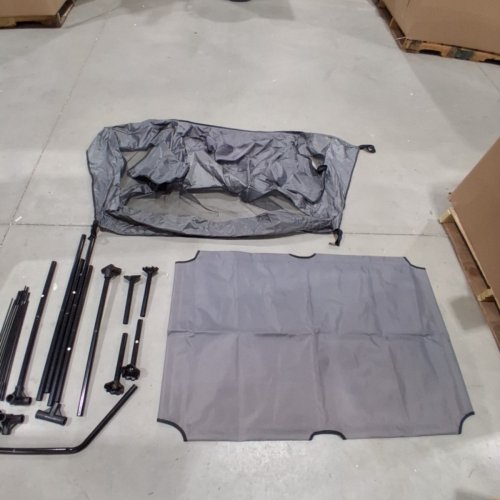 ELEVATED PET DOG COT/BED WITH TENT CANOPY - 44" X 36" X 44" - GREY image 5