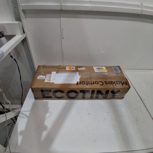ECOTINY SUPER SLIM TV FLOOR STAND WITH STORAGE SHELF - WHITE / BLACK (MODEL: HW 1273) image 5