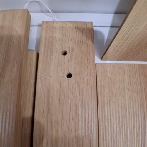 2PK WOODEN BEDSIDE NIGHT STANDS - 15" X 14" - WALNUT image 3