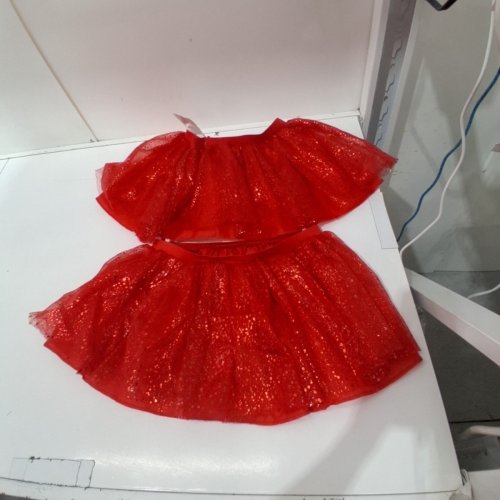 2PK GIRL'S WAY TO CELEBRATE SPARKLY SHORT TUTU - LARGE/EXTRA LARGE - RED image 2