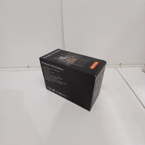 QKMPOM TIRE INFLATOR PORTABLE AIR COMPRESSOR - 180PSI -12V - BLACK/ORANGE (MODEL: L206) image 4