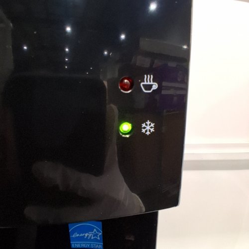 FRIGIDAIRE TOP LOADING WATER COOLER/DISPENSER WITH HOT WATER CHILD SAFETY LOCK, 3-5 GALLON - BLACK (MODEL: EFWC498) image 2