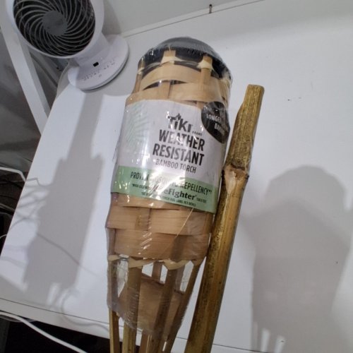 2PK TIKI BRAND WEATHER RESISTANT BAMBOO TIKI TORCH - 57" - NATURAL WOOD (MODEL: L4000073) image 5