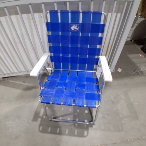 FOLDING LAWN CHAIR - BLUE image 2