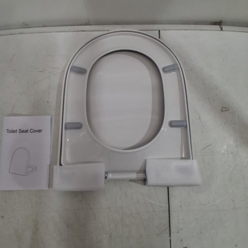 SADALAK U-SHAPE SLOW-CLOSE TOILET SEAT - 18.5" - WHITE image 3