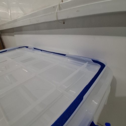 3PK IRIS USA WEATHERPRO WEATHERTIGHT STORAGE BOX - 70L - CLEAR/BLUE (MODEL: UCB-LDD) image 3