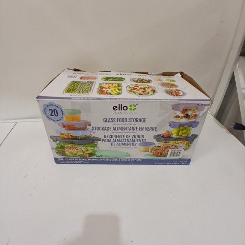 20PC GLASS MEAL PREP FOOD STORAGE SET WITH CLEAR LIDS - ASSORTED SIZES image 7