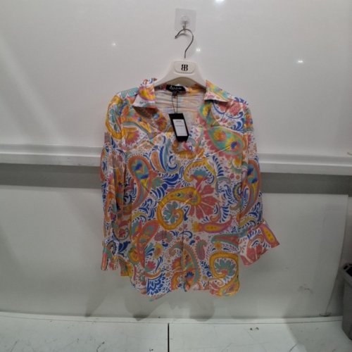 WOMEN'S BARILOCHE PRINT SHIRT - SMALL / MEDIUM - 38 - MULTICOLOUR (STYLE : BARGAS) image 2