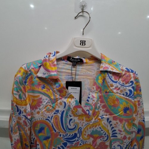 WOMEN'S BARILOCHE PRINT SHIRT - SMALL / MEDIUM - 38 - MULTICOLOUR (STYLE : BARGAS) image 4