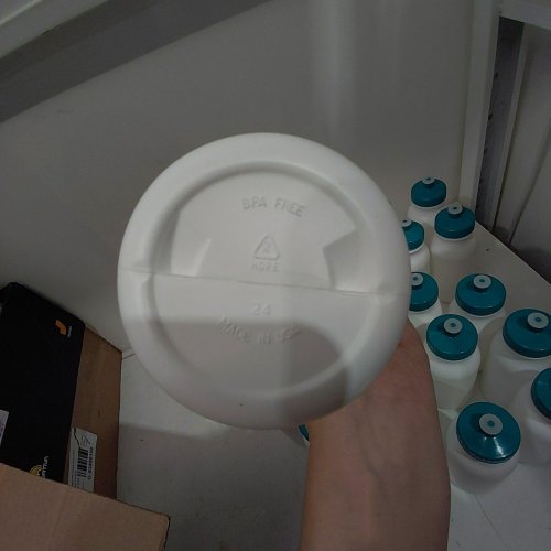 25PK PLASTIC SPORTS BOTTLES - 20 OZ - WHITE / TEAL image 3