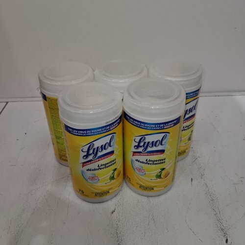 5PK LYSOL DISINFECTING WIPES -  375 IN TOTAL - CITRUS image 2