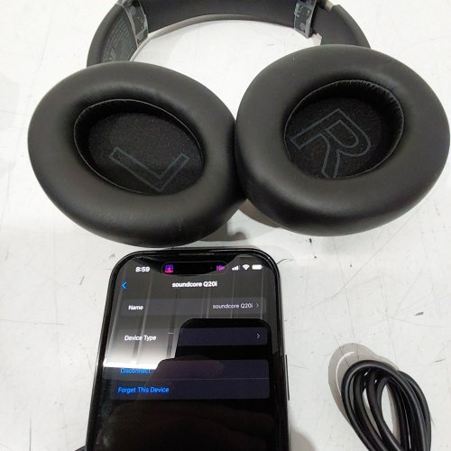 SOUNDCORE BY ANKER Q20I HYBRID ACTIVE NOISE CANCELLING WIRELESS OVER-EAR BLUETOOTH HI-RES BIG BASS HEADPHONES - BLACK - (MODEL: A3004) image 2