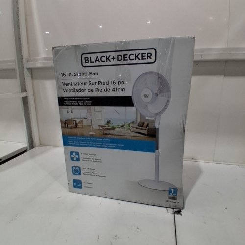 BLACK & DECKER 16" STANDING FAN MULTI-DIRECTIONAL (WHITE) (BFSR16W) image 5
