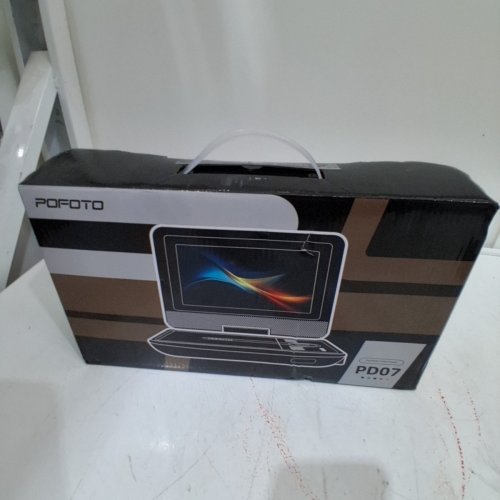 POFOTO PORTABLE DVD PLAYER WITH DUAL SPEAKERS AND REMOTE CONTROL - 9.5" - 7.5" SCREEN - BLACK - (MODEL: PD07) image 3