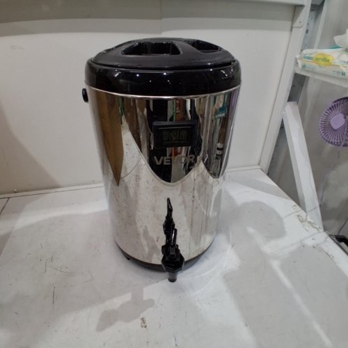 STAINLESS STEEL THERMO INSULATED BEVERAGE DISPENSER WITH SPIGOT AND TEMPERATURE DISPLAY - 9.2L - SILVER/BLACK (MODEL: WNS-D4) image 2