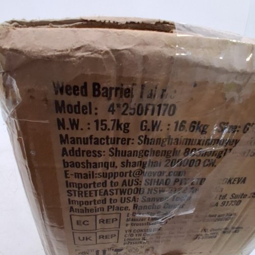 PREMIUM HEAVY DUTY FABRIC WEED/PLANT BARRIER - 4FT X 250FT - BLACK image 3