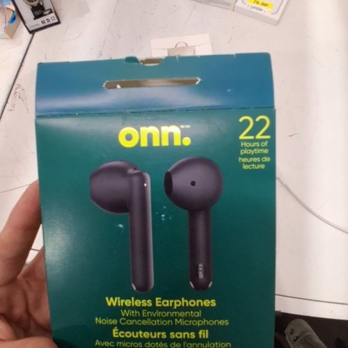 ONN. NOISE CANCELLING WIRELESS EARPHONES - BLACK (ITEM: 2520C) image 4